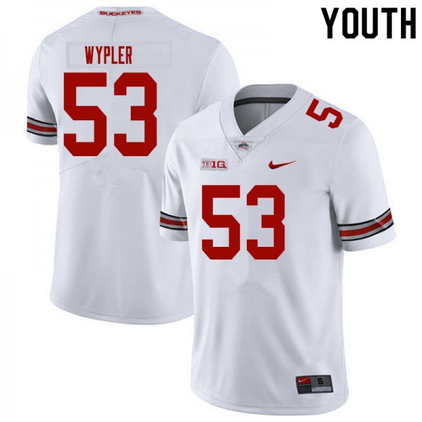 Ohio State Buckeyes #53 Luke Wypler Youth Player Jersey White